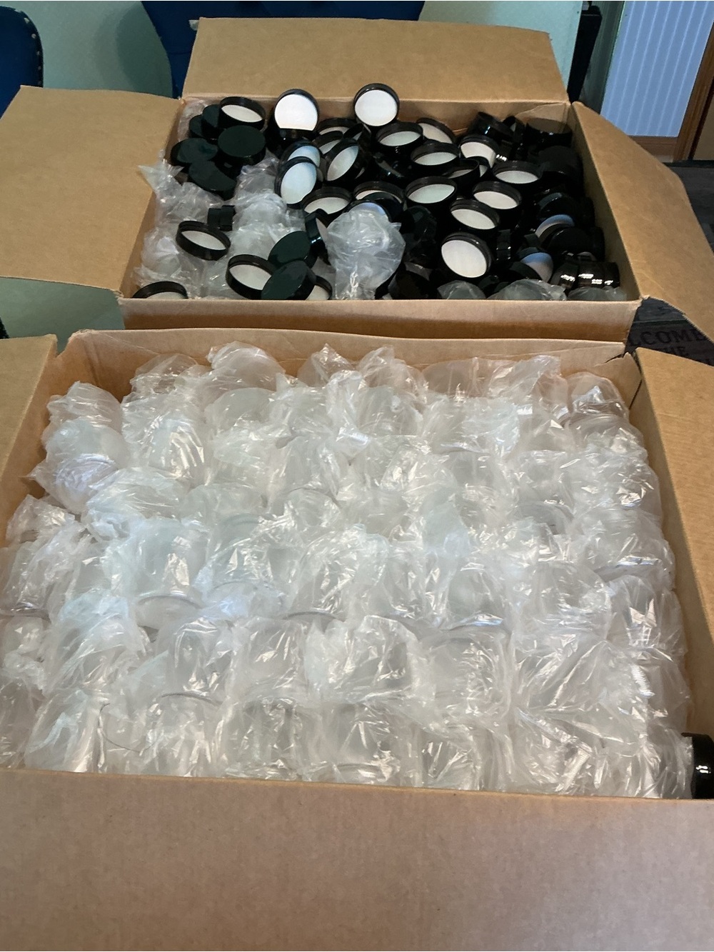 Bulk of 2 oz cosmetic jars approximately 300 of them new